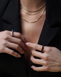 Anel quadrado liso grande