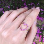 Anel coração turmalina rosa - Imagem 4