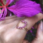 Anel coração turmalina rosa - Imagem 3