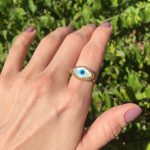 Anel olho grego bolinhas