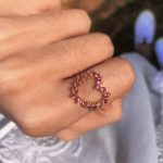 Anel coração turmalina rosa - Imagem 2