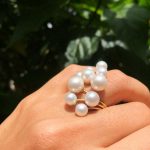 Anel pérolas grande