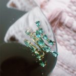 Brinco Earcuff gotas Esmeralda - Imagem 2