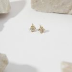 Brinco mini flor brilhantes