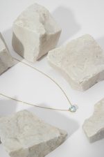 Colar Coração Topázio Sky