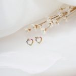 Brinco coração Rainbow