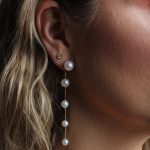 Brinco Longo Pérolas Naturais