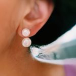 Brinco Duplo Pérola Botão