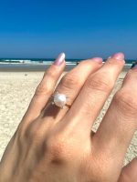 Anel Pérola com brilhantes