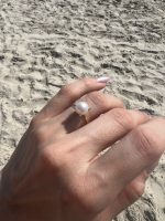 Anel Pérola com brilhantes - Imagem 3