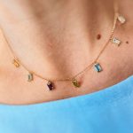 Colar Baguetes Coloridas