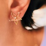 Brinco Flor com Brilhante