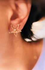 Brinco Flor com Brilhante