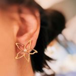 Brinco Flor com Brilhantes G